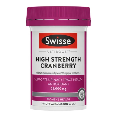 Swisse Ultiboost High Strength Cranberry 25,000mg 30 Capsules