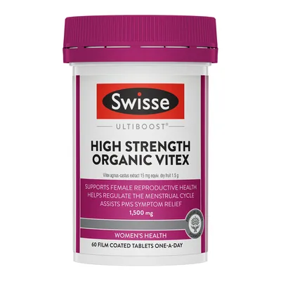 Swisse Ultiboost High Strength Organic Vitex 1500mg 60 Tablets